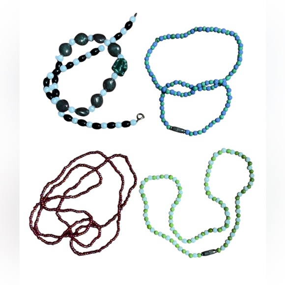 Lot of 26 Vintage Art Deco Czech Glass Beaded Necklaces,  Art Glass Milk Glass - Picture 8 of 15